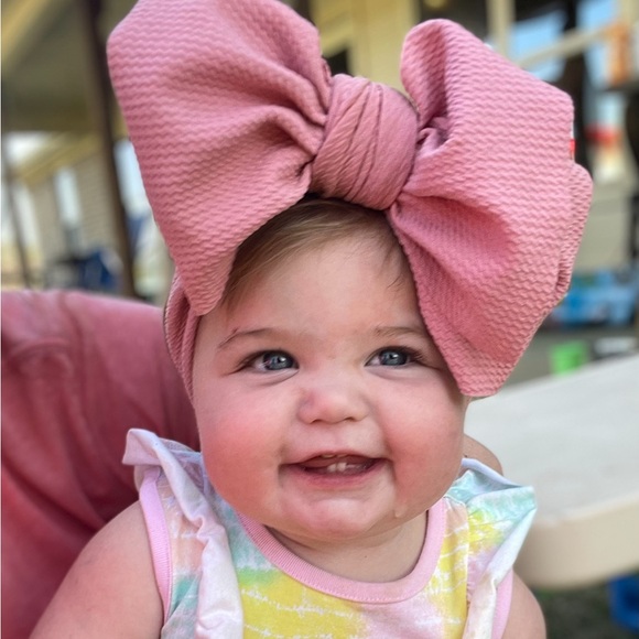 Oversized Custom Toddler Girl Bow Headband - Picture 2 of 4